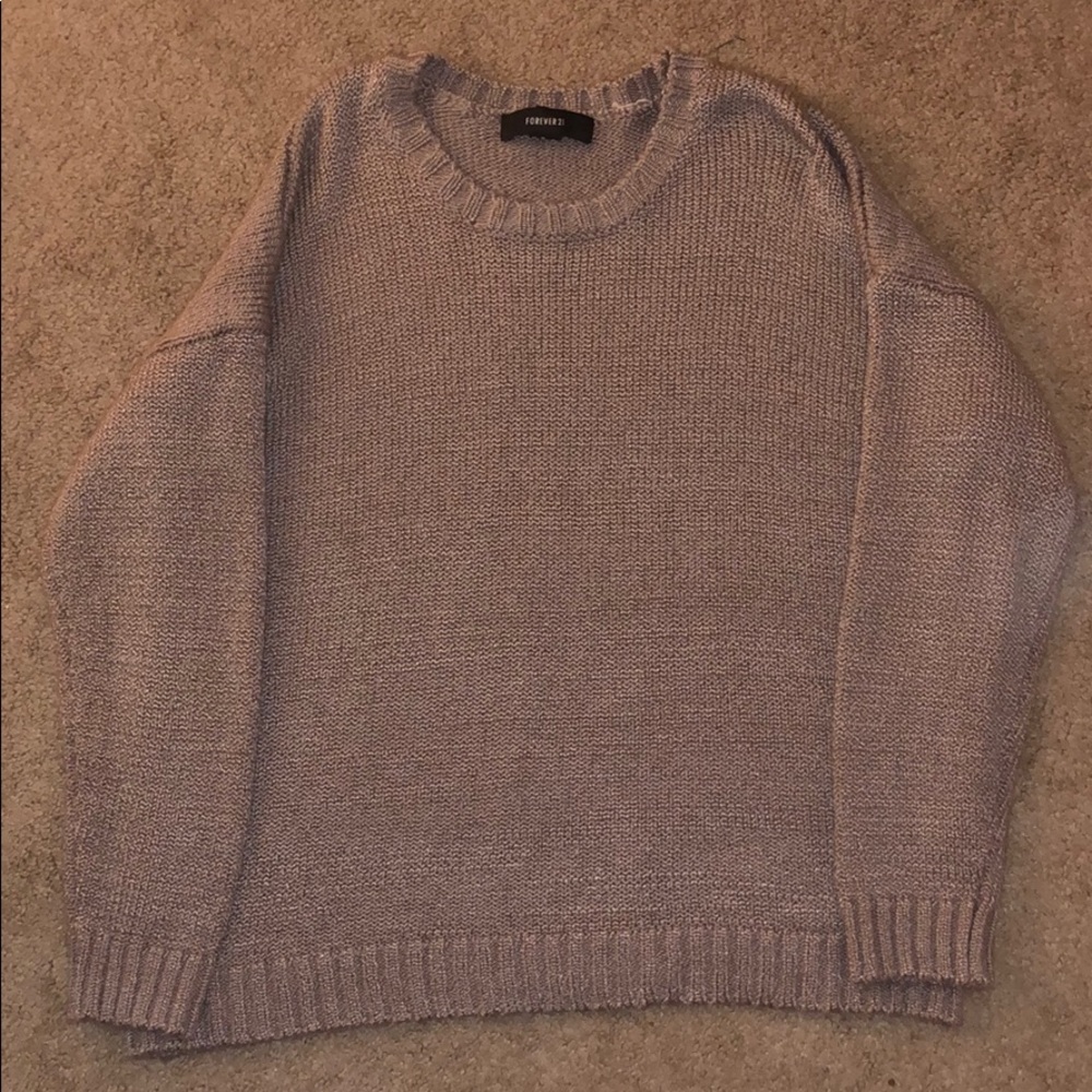 Forever 21 Creme/Brown Sweater